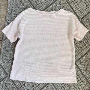 Organic Linen and Cotton Eileen Fisher Rib Knit Short Sleeve Top
